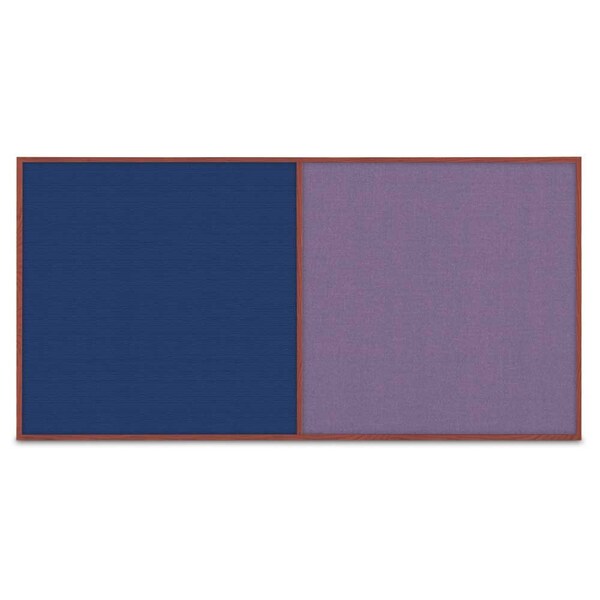 Enclosed Corkboard, 3 Door, 96"x48", 4" Fra, UV3413-BRONZE-BLACK